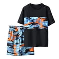 thumbnail image 4 of Gubotare Boys Bathing Suit Boys Two Piece Rash Guard Swimsuits Sets Bathing Suits with Trunks Size 9 Years (Sky Blue,9 Years), 4 of 6