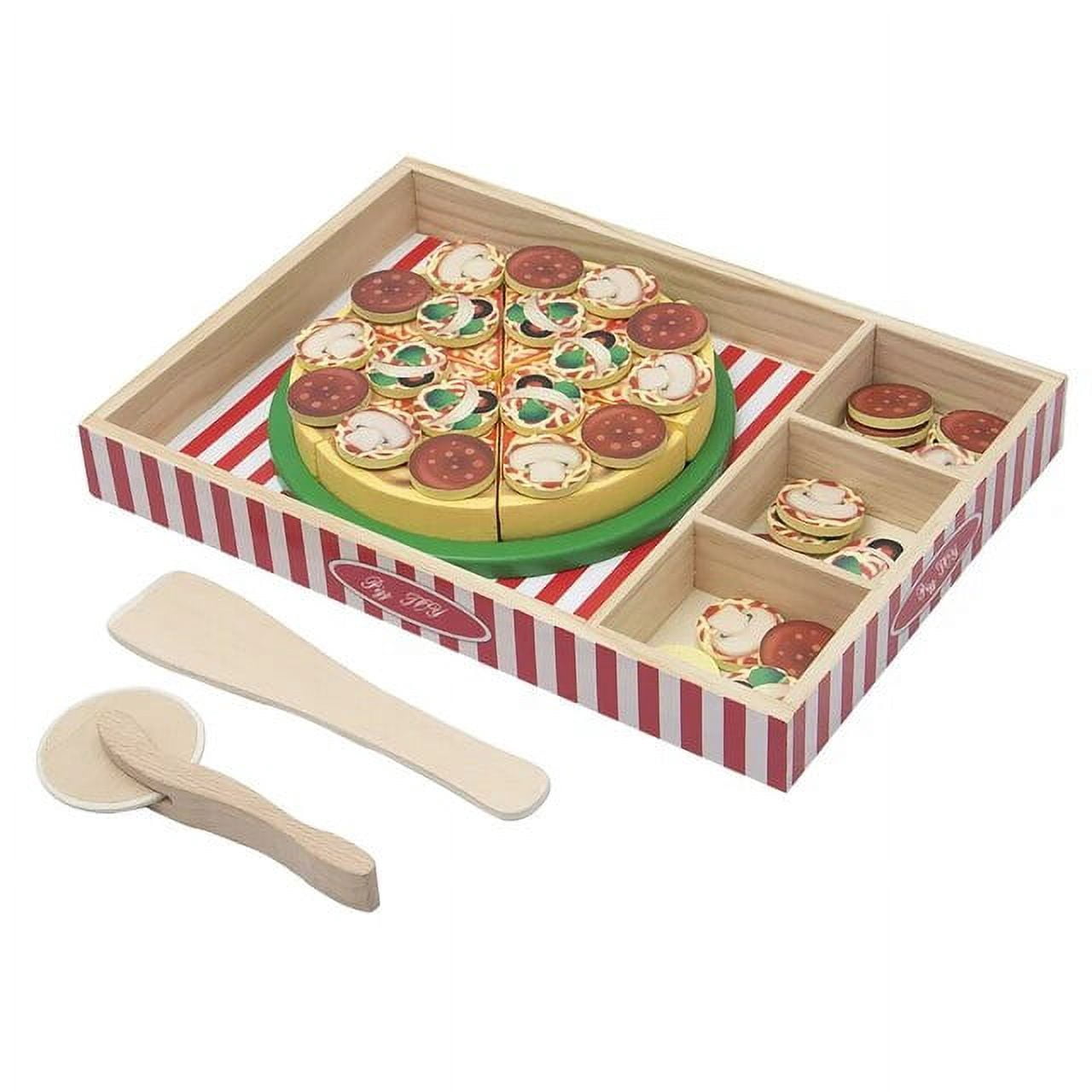Wooden Pizza Toy Pizza Play Food Set Kids Pizza Set