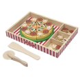 thumbnail image 1 of Wooden Pizza Toy Pizza Play Food Set Kids Pizza Set, 1 of 6