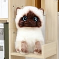 thumbnail image 4 of XZNGL Soft Plush Stuffed Animals Plush Siamese Cat Dolls Stuffed Animals Toys Simulation Siamese Cat Cute Sequins Plush Cat Stuffed Animal Siamese Cat Stuffed Animal, 4 of 8