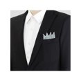 thumbnail image 4 of INSPIRE CHIC Men's Pocket Squares Pre Folded Triangles On Card Suit Handkerchief Silver One Size, 4 of 4