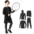 thumbnail image 1 of Girls Summer Outfits Base Layer Athletic Compression Running Pants Tights Newborn Boy Clothes Gray 8-9 Years, 1 of 4