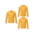 thumbnail image 2 of Moggemol Girls 3 Packs Long Sleeve T-Shirt Thermal Base Layer Tops Basic Stretch Tees Fleece Undershirt Yellow 100, 2 of 7