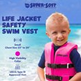 thumbnail image 2 of TRC Recreation Super Soft Child Life Jacket Vest, Small, Flamingo Pink, 2 of 8