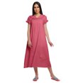 thumbnail image 1 of Moomaya Robe de Nuit en Coton Unie pour Femmes à Manches Courtes, 1 of 6