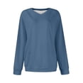 thumbnail image 4 of Meichang Chemise à Manches Longues pour Femmes Col en V Raglan Chandail Basique Ample Mode Printemps 2025, 4 of 5