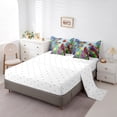 thumbnail image 3 of 7 Piece Cardinal Bird Comforter Set Hummingbird Floral Bedding Set Full Rustic Iris Flowers Bed In A Bag Country Farmhouse Bedding Set With Comforter, Sheets, Pillowcase & Covers, 3 of 5
