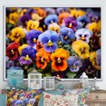 thumbnail image 1 of Designart Pansies framed wall art decor, Pansies framed wall Art, Vibrant Pansies Colorful Pansies framed wall art , Extra large Traditional White Framed Wall Art, White Color Frame, 1 of 5