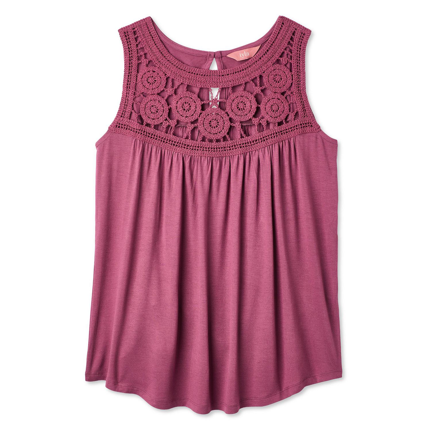 Iyla Women's Crochet Yoke Tank Top