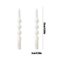 thumbnail image 3 of Long Threaded Unscented Taper Candles for Wedding Banquet, Holiday Party Decoration, Candlelight Dinner Accessories (2-Pack), 3 of 6