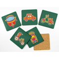 thumbnail image 2 of Inkdotpot Set of 6 Drink Coasters DecorativeNon,SlipCork Base4-inch Square PrintedCoastersEasy Clean- India Transport, 2 of 8