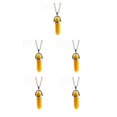 thumbnail image 1 of QualitChoice Hexagon Column Charm Exquisite Women Men Making Findings Handmade Anniversary Hanging Pendants Colorful Crystal Yellow 5Set, 1 of 6