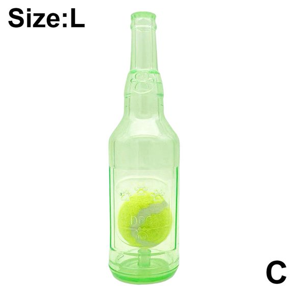 Interactive Dog Toy, Zentric Crunchnplay Bottle Toy, Bottle Chew Toys for Dogs, Pet Bottle Interactive Toy - Interactive Dog Chew Toy with Tennis Ball for Mental