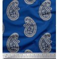 thumbnail image 1 of Soimoi Velvet Fabric Paisley Block Printed Craft Fabric by The Yard 58 Inch Wide, 1 of 3