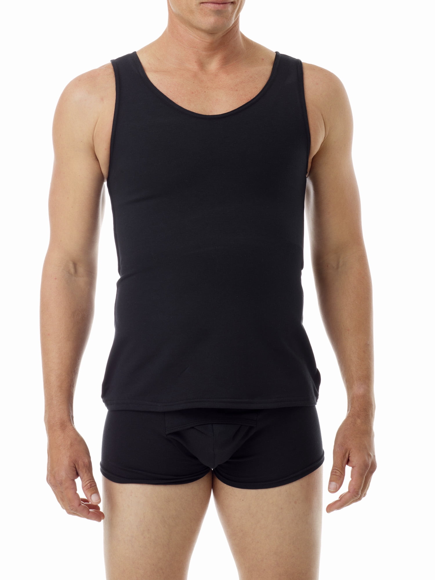 Underworks Cache-Cernes en Coton pour Hommes, Débardeur de Compression avec Lien à la Poitrine