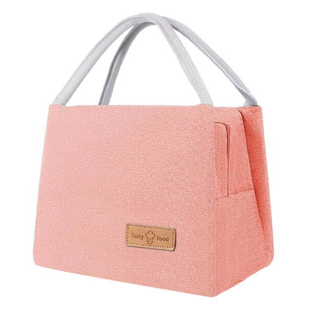 TIELUTT Sac à Lunch Isolé pour le Travail, Fourre-Tout Thermique Réutilisable avec Sacs de Fruits Frais Étanches, Contenants de Rangement pour Lait pour Réfrigérateur, Contenants Extensibles et Frais, Sac à Collation Réutilisable pour Enfants en Bois avec Poignées
