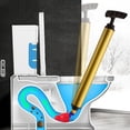 thumbnail image 2 of Toilet Plunger Heavy Duty,High Pressure Toilet Unblock Shot Toilet Pipe Plunger High Pressure Toilet Unblock A Shot Stainless Steel Toilet Toilet Snake, 2 of 9