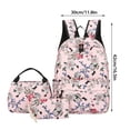 thumbnail image 3 of Vaidha Leisure Backpack Three Piece Set Large Capacity Student Backpack Backpack Floral Backpack Girl Backpack Suitable For School Travel And Going Out, 3 of 4
