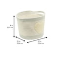 thumbnail image 3 of Cotton Rope Storage Basket with Boucle Heart Patch, 3 of 8