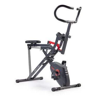Sunny Health & Fitness Upright Row-N-Ride® - Vélo d'exercice polyvalent pour un entraînement complet du corps, Machine de fitness à domicile à double fonction 2-en-1, Rameur magnétique et Cyclisme - S