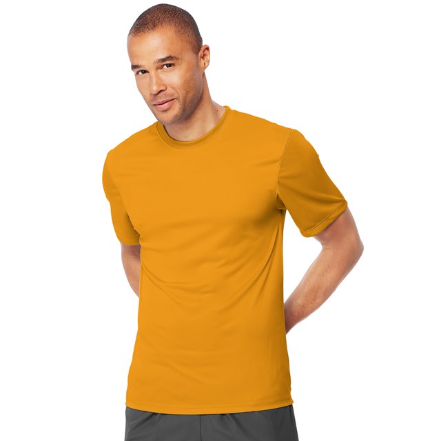 Hanes T-Shirt pour Homme Cool DRI Sans Étiquette, L, Or