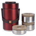 thumbnail image 3 of Thermal Bento Box, 2.3L Portable Insulated Food Food Jar  For Student For Work For Travel Red, 3 of 8