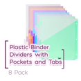 thumbnail image 4 of Mr. Pen Binder Dividers with Tabs, 8 Pack - Plastic with Pockets, 4 of 4
