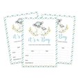 thumbnail image 1 of Inkdotpot 30 Fill In StyleBaby Shower Invitation Cards Hippo Gender Reveal Blank Invites, 1 of 7