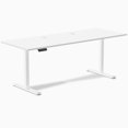thumbnail image 1 of Desky Bureau de Jeu Assis-Debout Simple - Blanc / 78,7 x 29,5 Pouces avec Oeillets / Blanc, 1 of 10