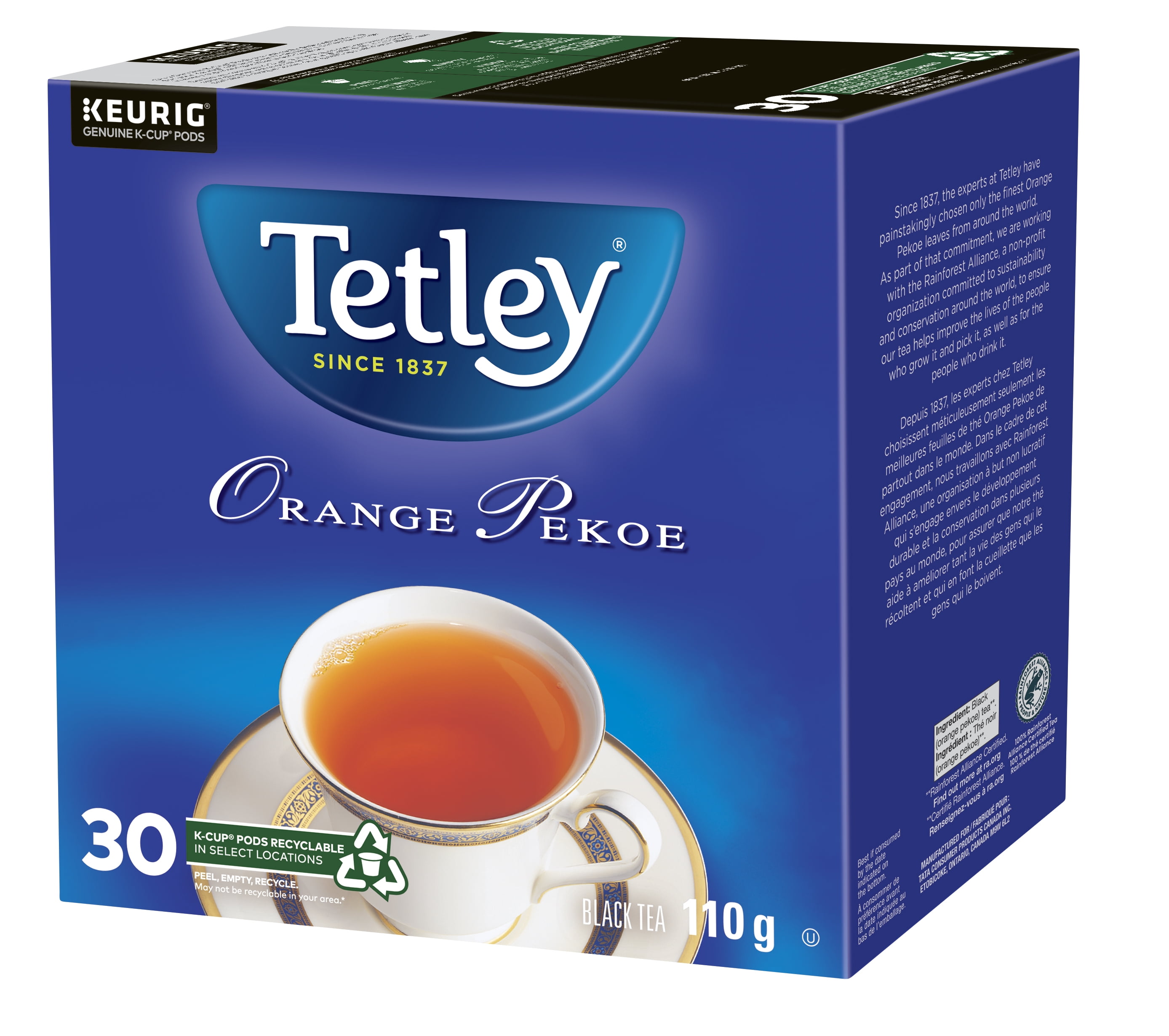 Tetley Orange Pekoe K-Cup Pods 30 pods