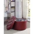 thumbnail image 1 of Convenience Concepts Designs4Comfort Round Shoe Ottoman in Red Fabric, 1 of 4