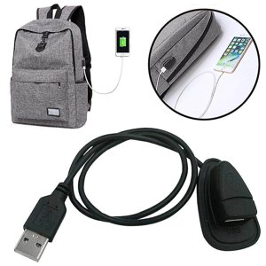 Black Backpack External Usb Charging Interface Adapter Charging Cable