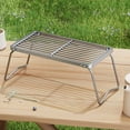 thumbnail image 1 of RRJ Grille de Poêle Extérieure Pliable en Acier Inoxydable, Grille de Gril de Camping Portable pour la Randonnée avec Sac à Dos, Support Robuste pour Cuisson au Froid, Grille de Cuisson pour Foyer pour Pique-Nique BBQ, Thé Compact pour la Maison, 1 of 6