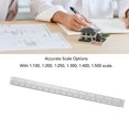 thumbnail image 3 of Triangular Scale Ruler Architectural Scale Ruler 30cm Aluminum Accurate Triangle Drafting Ruler with Concave Design Multifunctional for Engineering, 3 of 7