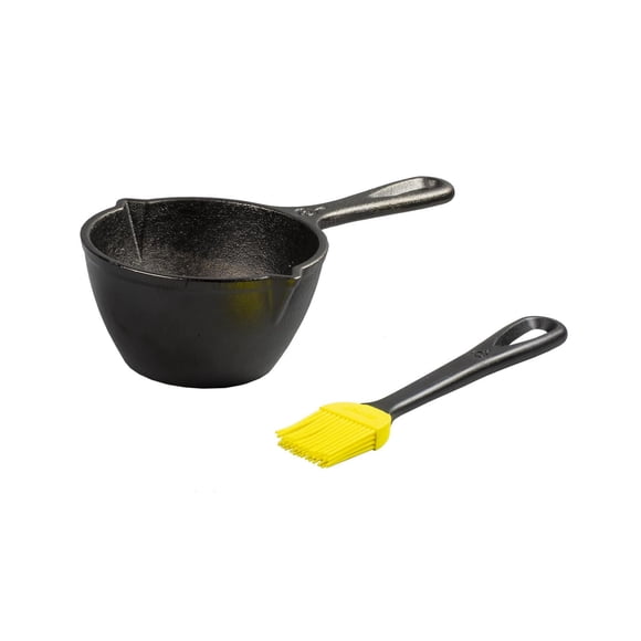 Lodge 15,2 once fonte fonte avec pinceau à badigeonner en silicone