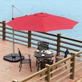 thumbnail image 4 of Costway Parasol Déporté de Patio 11 Pieds Rotation à 360 Degrés Inclinaison en Aluminium Rouge, 4 of 10