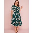thumbnail image 3 of U.Vomade Women's Plus Size Dress Floral Button Dress, 3 of 6