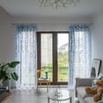 thumbnail image 1 of ZZkhGO Leaf Pattern Sheer Window Voile Curtain, Single Panel Fabric Drape 200x100cm, Polyester Curtain for Living Room, 1 of 7