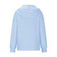 thumbnail image 4 of Pisexur Womens Oversized Sweatshirt 2024 Fashion Fall Hoodies Solid Color Button Collar Drawstring Stitching Sweatshirts Hoodies Pullover, 4 of 6