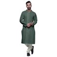 thumbnail image 4 of Atasi Kurta Pyjama de Fête pour Hommes Col Mandarin Manches Longues Kurta Pyjama Ethnique, 4 of 5