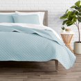 thumbnail image 1 of Bare Home Quilt Set - 3 Piece - Diamond Stitched Bedspread Coverlet - Full/Queen, Light Blue, 1 of 1