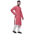 thumbnail image 4 of Atasi Indian Mandarin Collar MensKurtaSolid Button DownKurtasEthnic Clothing, 4 of 5