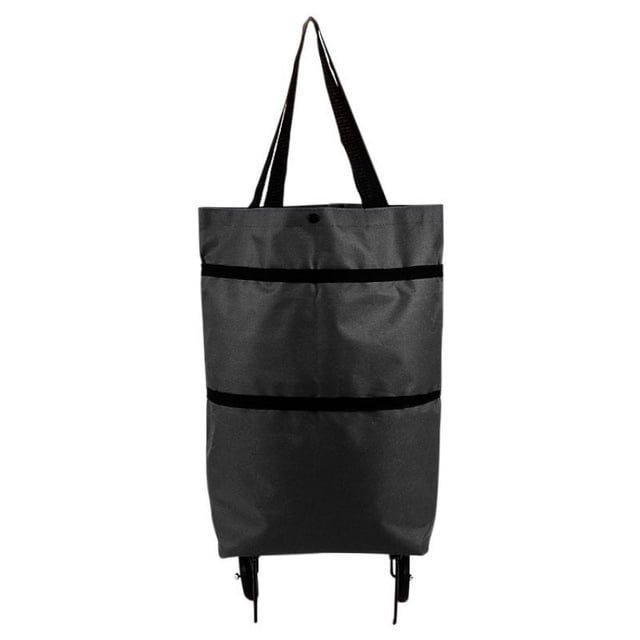 MesaSe Sac de Magasinage Pliable Chariot Sac à Roulettes avec Roues Fourre-Tout d'Épicerie Sac à Main Pliable