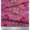 thumbnail image 2 of Soimoi Poly Georgette Fabric Paisley & Mandala Decorative Printed Fabric 1 Yard 52 Inch Wide, 2 of 2