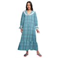 thumbnail image 1 of Moomaya Printed Nightdress For Ladies Cotton Ruffled Border Nursing Nightwear, 1 of 5