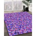thumbnail image 3 of Ahgly Tapis Rectangulaire Lavable en Machine Intérieur Transitionnel Violet, 3 Pieds x 5 Pieds, 3 of 7