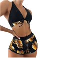 thumbnail image 1 of Sexy Bathing Suits for Women Womens Solid Bikini Strap Bikini Deep V Sexy Split Swimsuit Set Three-Piece Swimming Suit Womens Bikini Bathing Suits Bathing Suits Women Bikini, 1 of 5