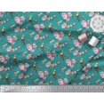 thumbnail image 2 of Soimoi Poly Georgette Fabric Hummingbird,Leaves & Rose Floral Decor Fabric Printed Yard 42 Inch Wide, 2 of 3