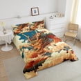 thumbnail image 3 of YST 7-Piece Magic Dragon Bedding Set, King Size, Oriental Asian Style, Watercolor Cloud Theme, 3 of 6