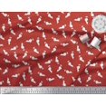 thumbnail image 2 of Soimoi Tissu Satin Modal Floral & Chat Imprimé par Yard 42 Pouces de Large, 2 of 3